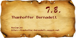 Thanhoffer Bernadett névjegykártya
