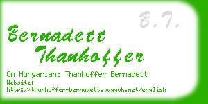 bernadett thanhoffer business card